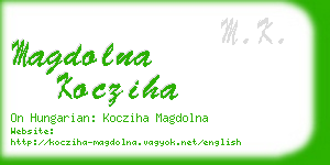 magdolna kocziha business card